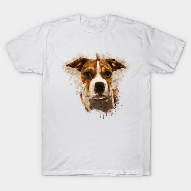 Boxer dog T-Shirt by Ginstore